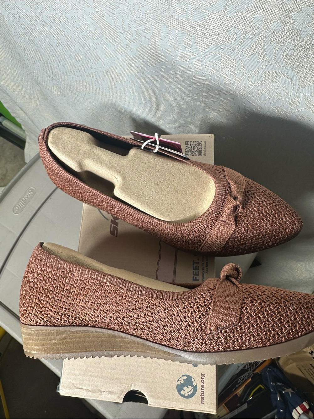 Skechers Women’s Cleo Sawdust-sophisticated Cinnamon Relaxed Fit Wedge Size 7